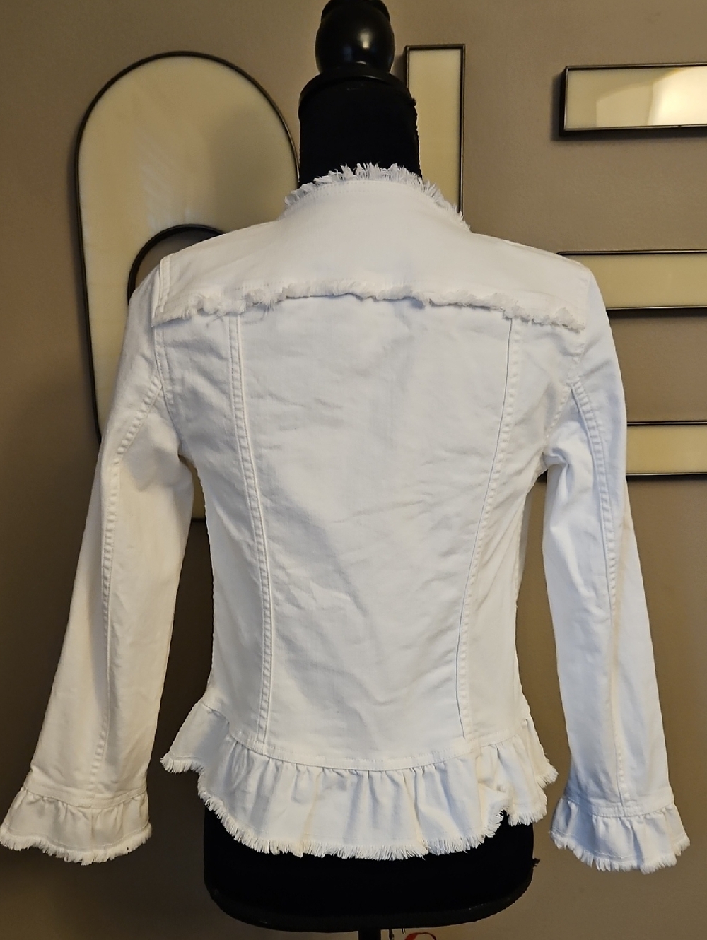 Ann Taylor Ruffled Denim Jacket - Picture 2 of 7